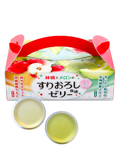 林檎とメロンのすりおろし食感ゼリー 手提げ 6個